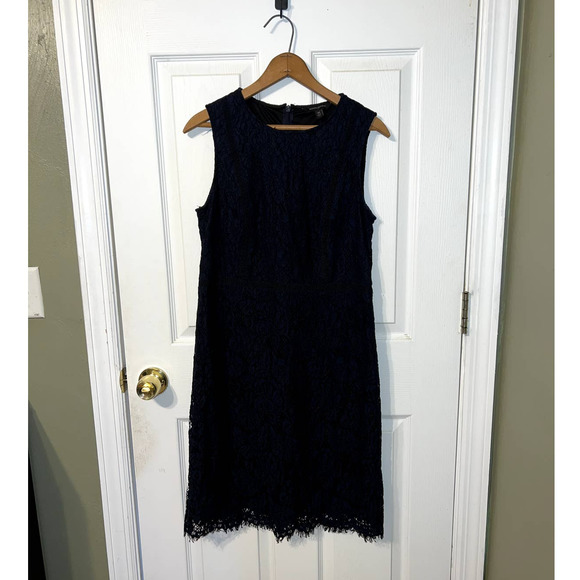 Banana Republic lace navy sheath dress size 10 - Picture 1 of 6